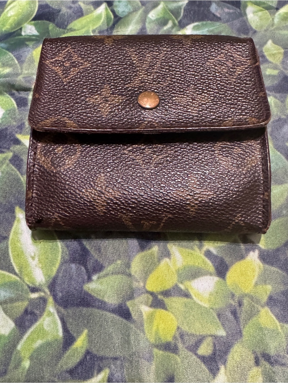 Louis Vuitton Brown Monogram Compact Wallet with Snap